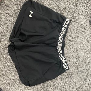 black under armor training shorts (size S/M)